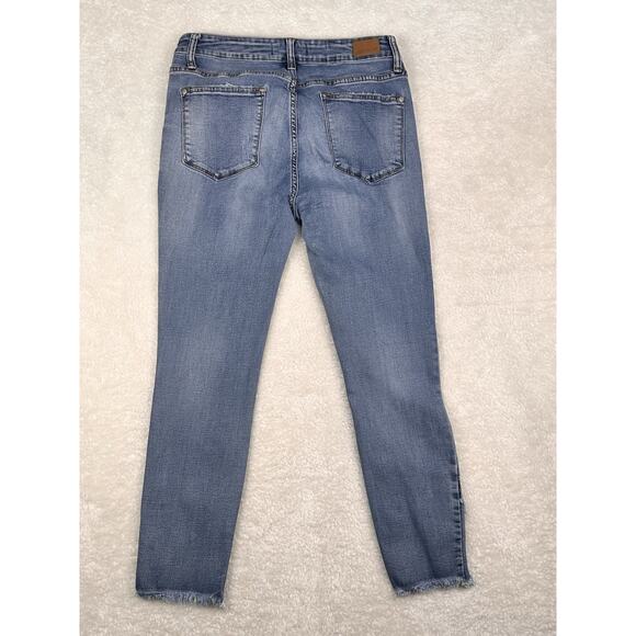 Judy Blue Tulip Hem Mid Rise Skinny Fit Jeans Size 11/30 JB8458 Casual Stretch - Picture 2 of 9